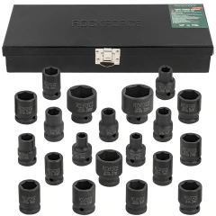 Набор головок ударных 20пр.,1/2''(8-24, 27, 30, 32мм), в металлическом кейсе