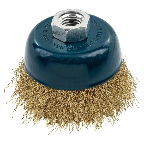 Кордщетка чашеобразная латунная для УШМ 75мм (М14)