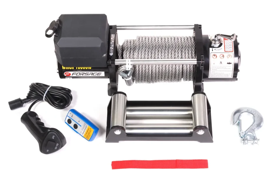 Лебедка автомобильная 4.5т, 12V (стальной трос)