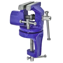 Тиски настольные поворотные мини (ширина губ - 70мм, захват-35мм, крепление ''струбцина'')