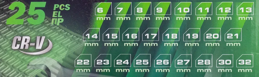 Набор ключей комбинированных 25пр.