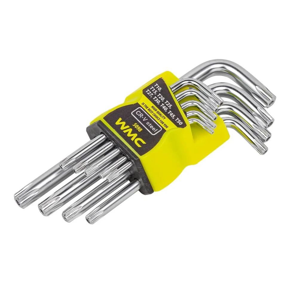 Набор ключей Г-образных Torx 9пр.(Т10,15,20,25,27,30,40,45,50)в блистере