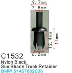 Клипса для крепления внутренней обшивки а/м БМВ пластиковая (100шт/уп.)
