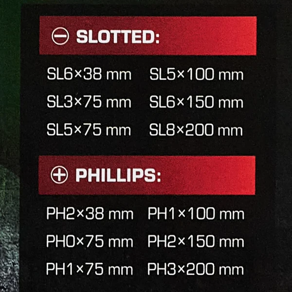 Отвертки ударные, набор 12пр.